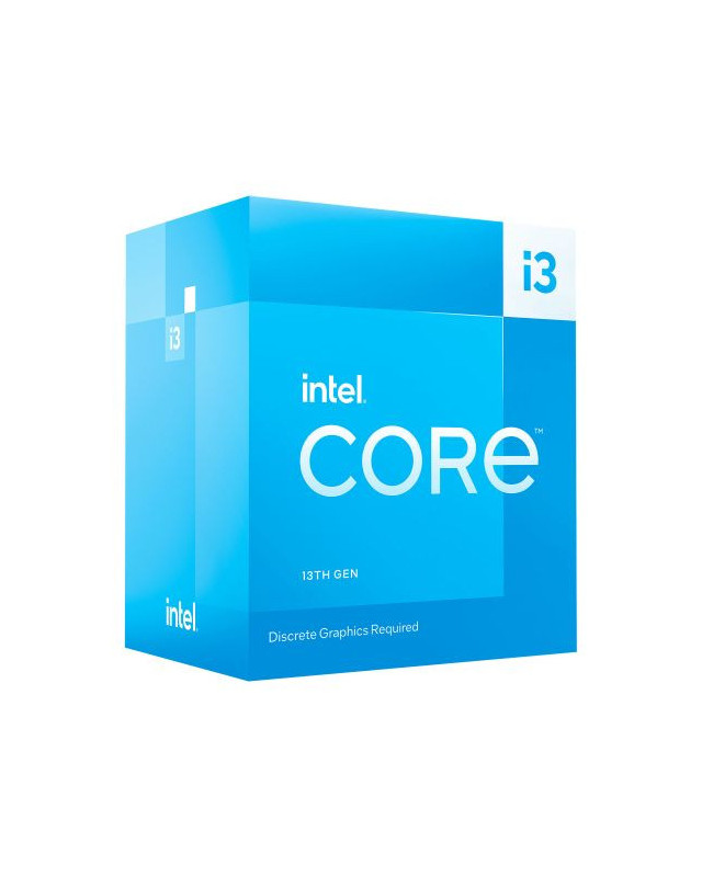 Intel Core i3-13100F CPU, 1700, 3.4 GHz (4.5 Turbo), Quad Core, 60W (89W Turbo), 10nm, 12MB Cache, Raptor Lake, No Graphics