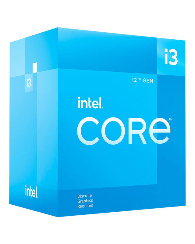 Intel Core i3-12100F CPU, 1700, 3.3 GHz (4.3 Turbo), Quad Core, 58W, 12MB Cache, Alder Lake, No Graphics