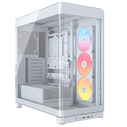 Corsair FRAME 4500X RS-R ARGB Gaming Case w/ Glass Side & Front, E-ATX, 3x RS120-R ARGB Fans, InfiniRail Fan Mounting, USB-C, As