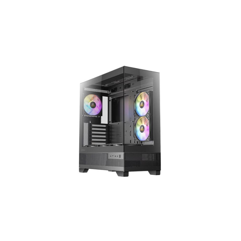 Antec CX700 RGB Elite Gaming Case w/ Glass Side & Front, ATX, 6x RGB Fans, LED Button, USB-C, Black