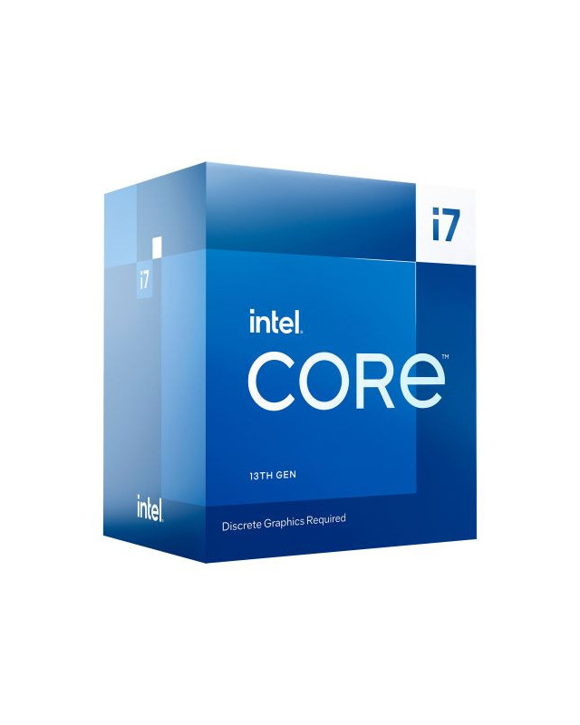 Intel Core i7-13700F CPU, 1700, 2.1 GHz (5.2 Turbo), 16-Core, 65W (219W Turbo), 10nm, 30MB Cache, Raptor Lake, No Graphics