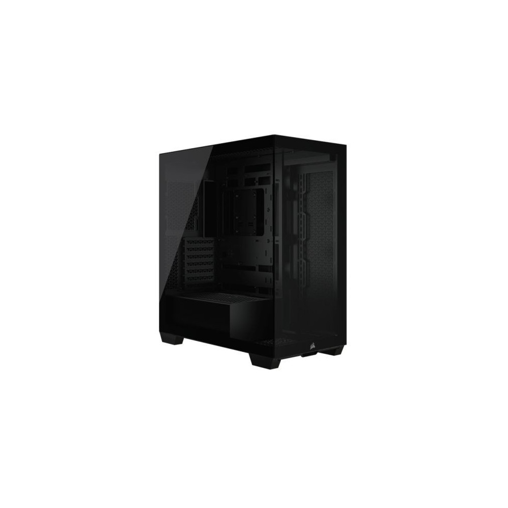 Corsair 3500X Gaming Case w/ Glass Side & Front, E-ATX, No Fans, USB-C, Asus BTF Compatible, Black