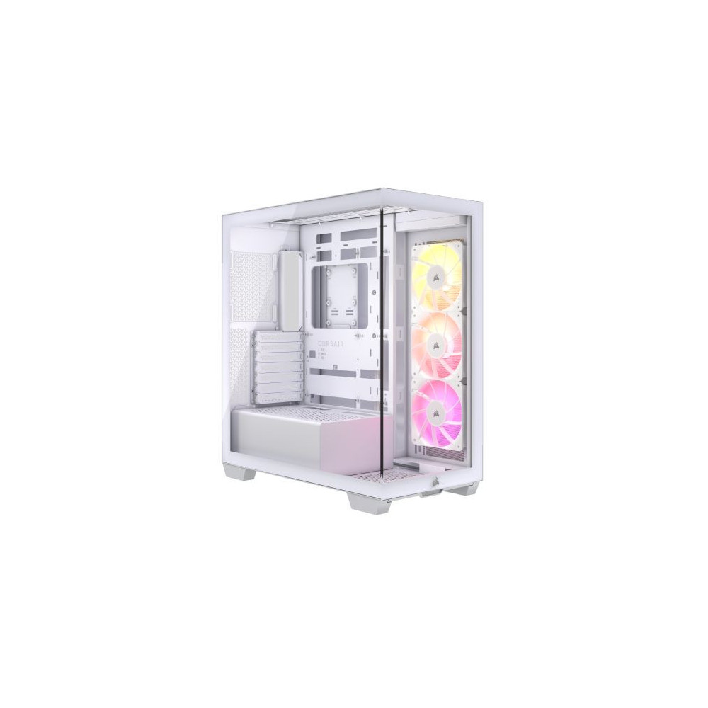 Corsair 3500X ARGB Gaming Case w/ Glass Side & Front, E-ATX, 3x ARGB Fans, USB-C, Asus BTF Compatible, White