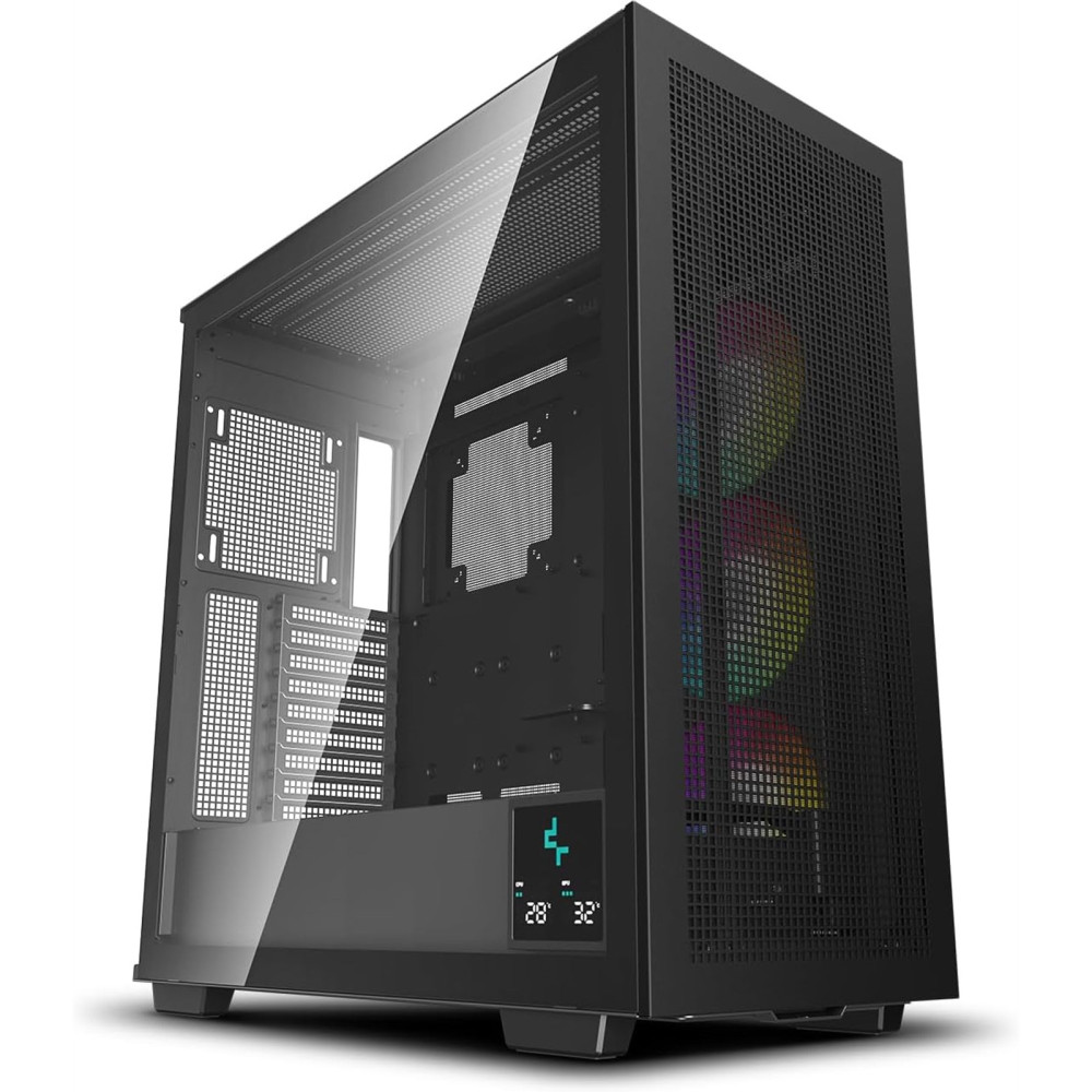 DeepCool Morpheus Case, Gaming, Black, Full Tower, 4 x USB 3.0 / 1 x USB Type-C, Tempered Glass Side Window Panel, 1x 420mm ARGB