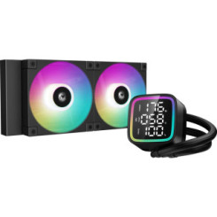 DeepCool LD 240 AIO Liquid CPU Cooler, Universal Socket, 240mm Radiator, PWM 2400RPM Cooling Fans, Addressable RGB LED Lighting,
