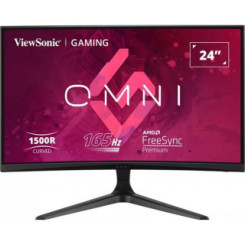 ViewSonic Omni VX2418C 24 Inch LED Curved Gaming Monitor, 1920x1080 Full HD (1080p), 165Hz, VA, 250 cd/m, 3000:1, Freesync, 1 ms