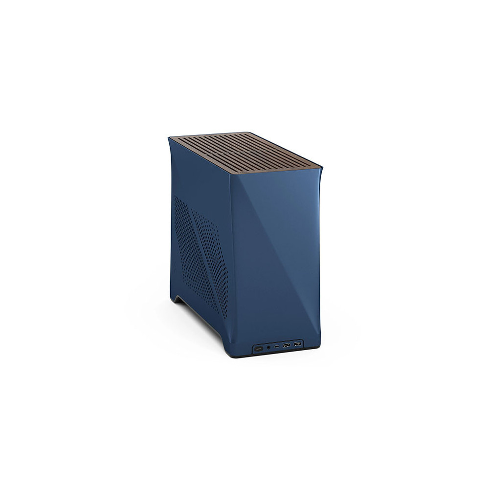 Fractal Design Era 2 ITX (Midnight Blue) Compact Case w/ Walnut Top, Mini ITX, Requires SFX/SFX-L PSU, 2 Fans, 3-Slot GPU & 280m