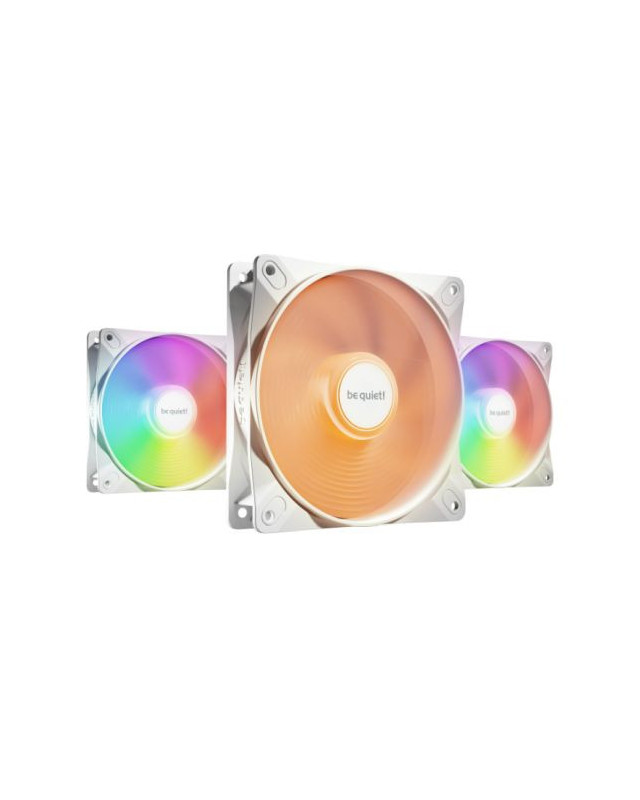 Be Quiet! (BL122) Light Wings LX 12cm PWM ARGB Case Fans (3 Pack), Rifle Bearing, Impeller w/ 16 LEDs, Daisy-Chain, Up to 1600 R