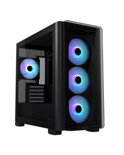Asus A23 PLUS ARGB Gaming Case w/ Glass Side and Front, Micro ATX, 4x ARGB Fans, 380mm GPU & 360mm Radiator Support, USB-C, Asus