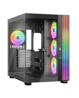 Be Quiet! Light Base 600 LX ARGB Gaming Case w/ Glass Front & Side, ATX, Invertible, 4x ARGB Fans, 1.33M ARGB Strip & Controller