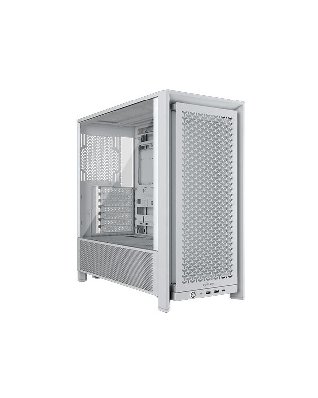 Corsair FRAME 4000D Modular Gaming Case w/ Glass Side, E-ATX, No Fans, InfiniRail Fan Mounting, USB-C, Asus BTF Compatible, Whit