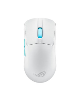 Asus ROG Harpe Ace Aim Lab Edition Gaming Mouse, Wireless/Bluetooth/USB, Synergistic Software, RGB, Mouse Grip Tape, White