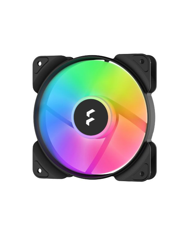 Fractal Design Aspect 12 12cm RGB PWM Case Fan, Rifle Bearing, Supports Chaining, Aerodynamic Stator Struts, 500-2000 RPM, Black Frame
