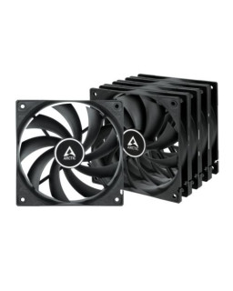 Arctic F12 Low Noise 12cm Case Fans (5 Pack), Black, 9 Blades, Fluid Dynamic, 1350 RPM, Value Pack