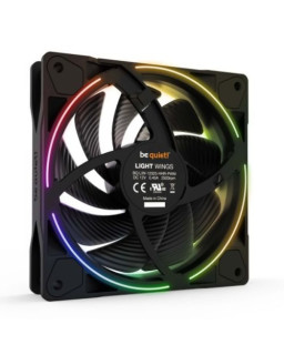 Be Quiet! (BL073) Light Wings 12cm PWM ARGB High Speed Case Fan, Rifle Bearing, 18 LEDs, Front & Rear Lighting, Up to 2500 RPM
