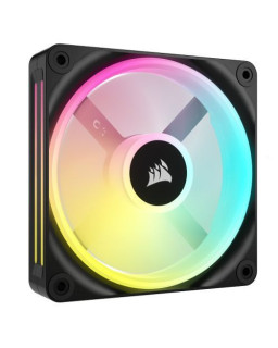 Corsair iCUE LINK QX120 12cm PWM RGB Case Fan, 34 RGB LEDs, Magnetic Dome Bearing, 2400 RPM, Black, Single Fan Expansion Kit