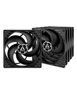Arctic P14 Pressure Optimised 14cm Case Fans (5 Pack), Black, Fluid Dynamic, 1700 RPM, Value Pack