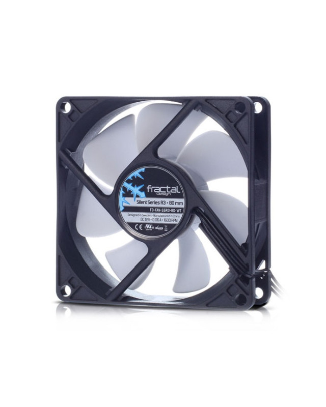 Fractal Design Silent Series R3 8cm Case Fan, 7 Blades, Rifle Bearing, 1600 RPM
