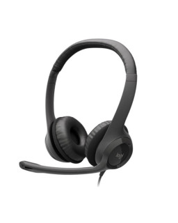 Logitech H390 USB Headset with Boom Microphone, In-line Controls,  Enhanced Digital Audio, Padded Headband & Earcups