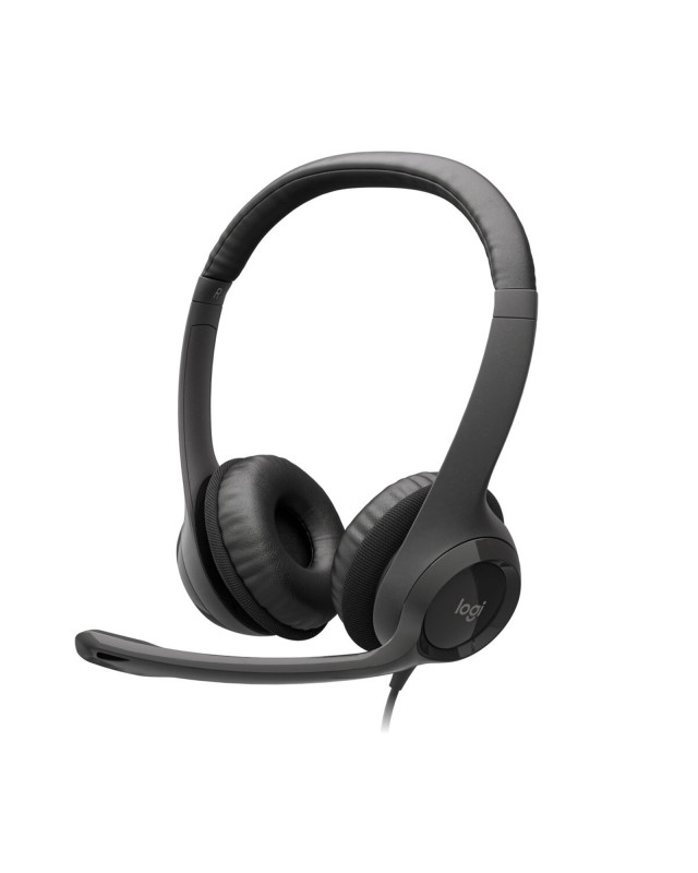 Logitech H390 USB Headset with Boom Microphone, In-line Controls,  Enhanced Digital Audio, Padded Headband & Earcups
