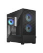 Fractal Design Pop Air RGB (Black TG) Gaming Case w/ Clear Glass Window, ATX, Hexagonal Mesh Front, 3 RGB Fans & ARGB Controller