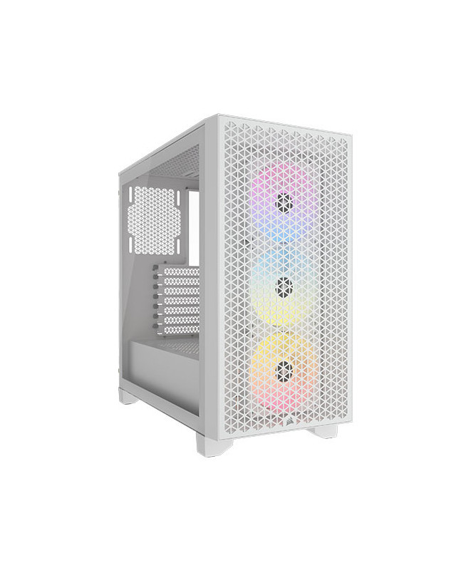 Corsair 3000D RGB Airflow Gaming Case w/ Glass Window, ATX, 3x AR120 RGB Fans, GPU Cooling, 4-Slot GPU Support, High-Airflow Front, White