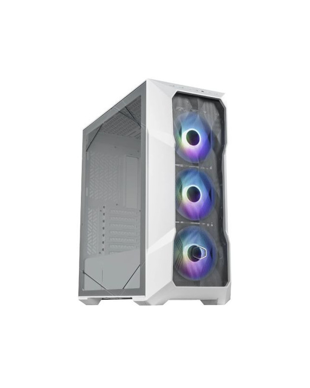 Cooler Master MasterBox TD500 Mesh V2 Gaming Case w/ Glass Side, E-ATX, 3x ARGB Fans, ARGB Fan Hub, FineMesh Front, USB-C, White