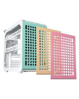 Cooler Master Qube 500 Flatpack Macaron Edition Modular Case w/ Glass Side, E-ATX, ARGB Fan, Highly Customisable, Multi-Colour Panels