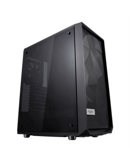 Fractal Design Meshify C (Dark TG) Gaming Case w/ Dark Tint Glass Window, ATX, Angular Mesh Front, High-airflow, 2 x 12cm Fans