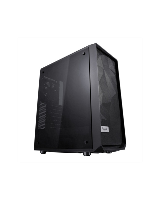 Fractal Design Meshify C (Dark TG) Gaming Case w/ Dark Tint Glass Window, ATX, Angular Mesh Front, High-airflow, 2 x 12cm Fans