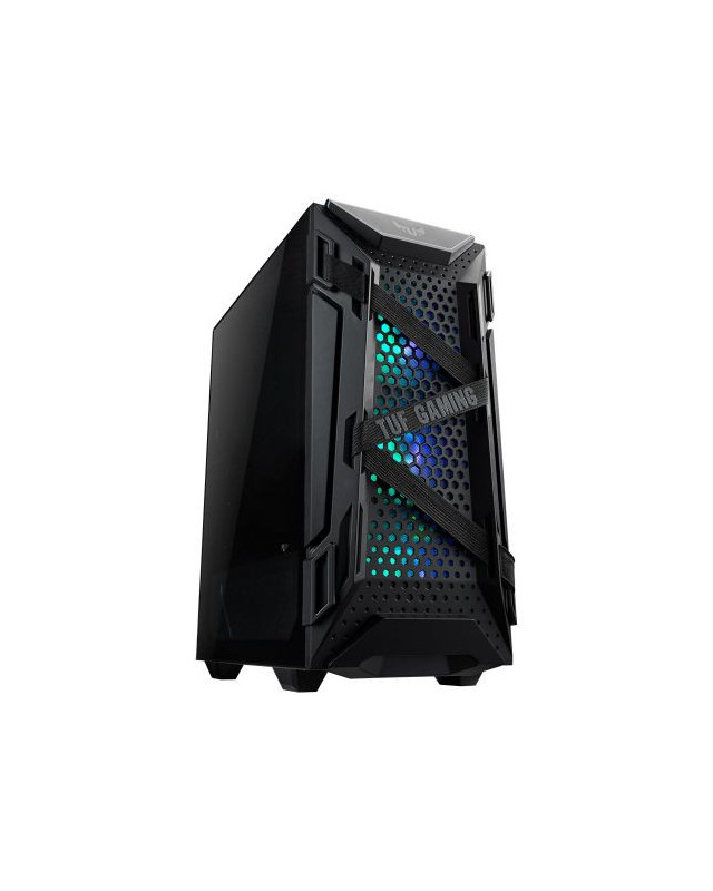 Asus TUF Gaming GT301 Compact Gaming Case w/ Window, ATX, Tempered Glass, 3 x 12cm RGB Fans, RGB Controller, Headphone Hook