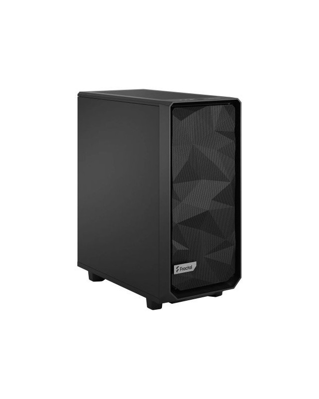 Fractal Design Meshify 2 Compact (Black Solid) Gaming Case, ATX, Angular Mesh Front, 3 Fans, Detachable Front Filter, USB-C