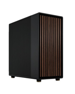 Fractal Design North XL Charcoal Black (Black Solid) Case, E-ATX, Fine Mesh Side, 3 PWM Fans, USB-C, Walnut Front