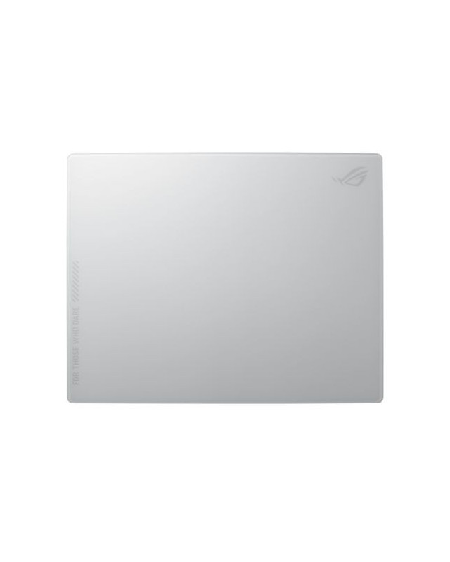 Asus ROG MOONSTONE ACE L Tempered Glass Mouse Pad, Anti-slip Silicone Base, 500 x 400 x 4 mm, White