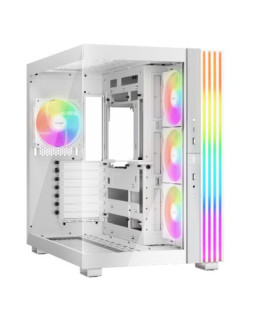 Be Quiet! Light Base 600 LX ARGB Gaming Case w/ Glass Front & Side, ATX, Invertible, 4x ARGB Fans, 1.33M ARGB Strip & Controller, USB-C, Asus BTF Compatible, White