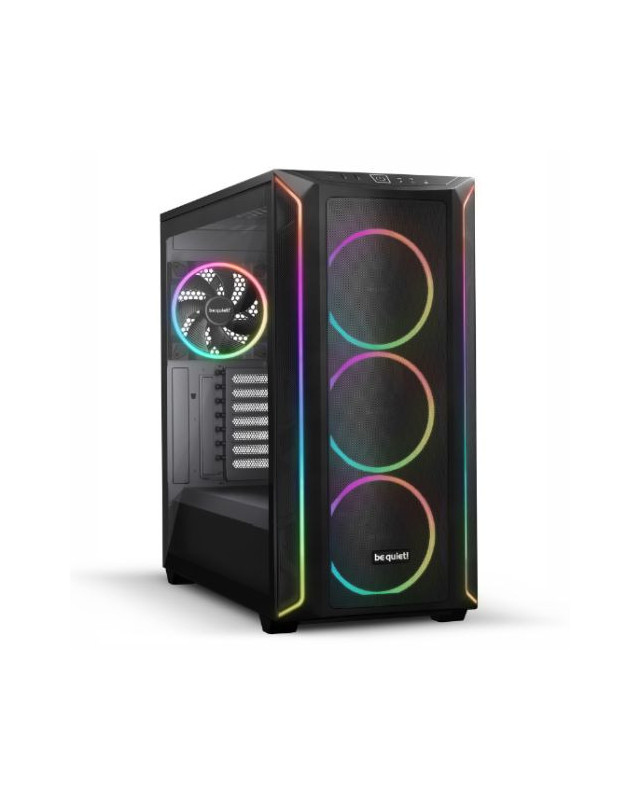 Be Quiet! Shadow Base 800 FX RGB Gaming Case w/ Glass Window, E-ATX, ARGB Front Strips & Controller, 4x ARGB Fans & Hub, Mesh Airflow, USB-C, Black